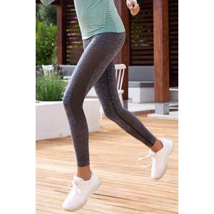 Sportlegging Dames - Zacht Materiaal - Fitness & Yoga Kleding (S-210) -SALE- Maat M - GRIJS