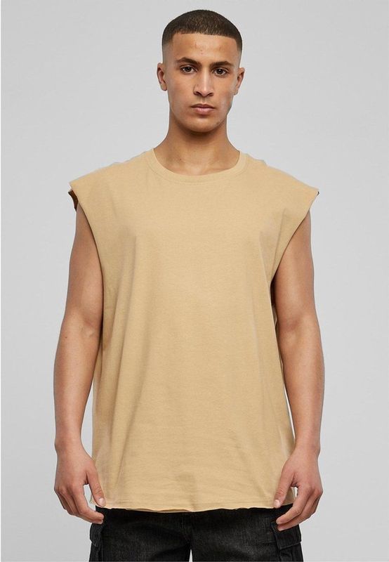 Urban Classics - Open Edge Mouwloze top Beige