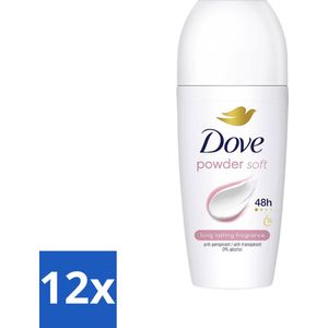 Dove - Deodorant Roller - Powder Soft - Zacht en Verzorgend - 50 ml - Voordeelverpakking - 12 stuks