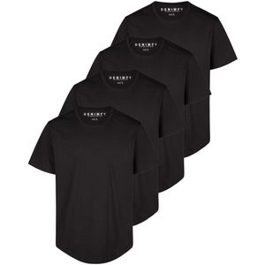DENIMFY Heren T-Shirt DFPaco 4 Pack Set regular fit Zwart L Ronde Hals Volwassenen
