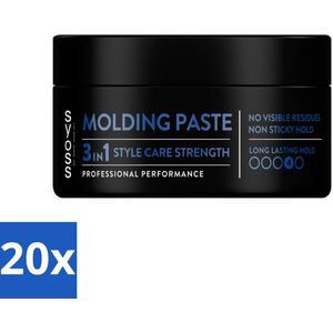 20 x SYOSS - Molding Paste 100 ml - Haarpaste - Langdurige Styling - 100ml - Haarproducten - Haarstyling - Syoss