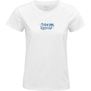 Lilo & Stitch Stitch Faces Dames T-shirt - wit - S