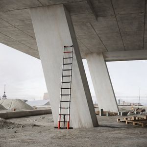 RMBO Professionele Telescopische Ladder - Telescoopladder - 3,80m lang, Compact en Draagbaar met Soft Closing Systeem, Geschikt voor Particulier en Professioneel Gebruik, Max. Belasting 150 kg, EN 131.6