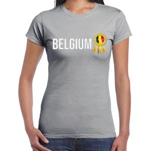 Bellatio Decorations Verkleed shirt dames - Belgium - grijs - supporter - themafeest - Belgie XS