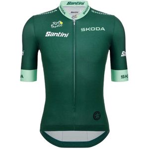 Santini Tour De France Official Green 2025 Korte Mouw Wielertrui Groen XL Man