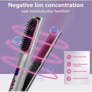 Grijspaarse Stijltang voor glad en glanzend haar