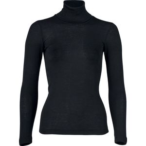 Engel - DamenRolli L/S - Ondergoed - Zwart - 70% Wol, 30% Zijde