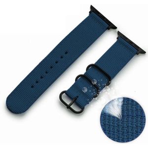 DrPhone SWB1 - Smart Watch Bandje - Roestvrij Staal Gesp - Nylon - Geschikt voor IOS Smartwatch 38/40/41mm - Blauw
