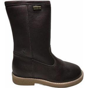 Naturino Rainstep effen hoge warme lederen laarzen Tyri dk bruin mt 25