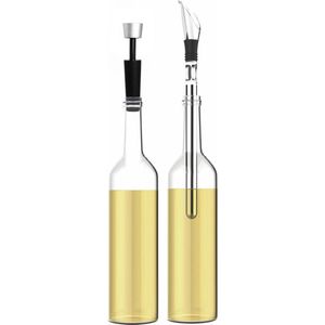 Wijnkoeler - RVS - Staaf - 2 producten koeler + vacuümpomp