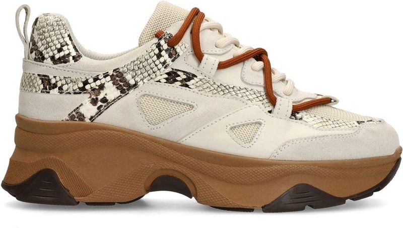 SACHA - Sneakers - Grijs - Laag - Dierenprint