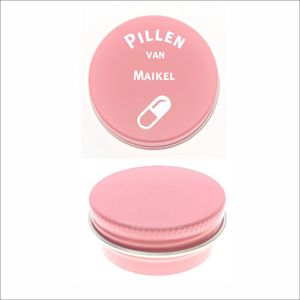 Pillen Blikje Met Naam Gravering - Maikel