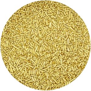 BrandNewCake® Sugar Strands Metallic Goud 10kg - Sprinkels - Strooisels - Eetbare Taartdecoratie
