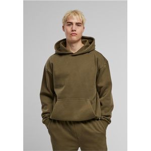 Urban Classics - Vintage Heavy Hoodie - Heren Trui met Capuchon - Olijf