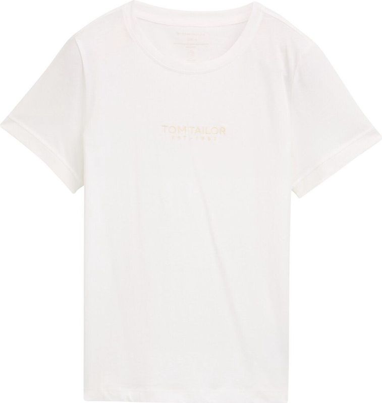 Tom Tailor - T-shirt - Whisper White - Dames - Korte Mouwen