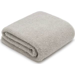 Merino wollen deken licht grijs 140x200cm