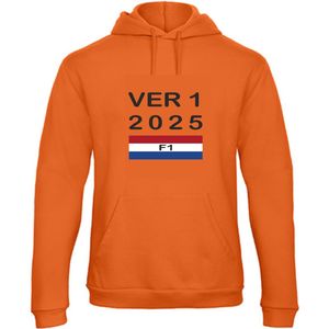 Oranje HOODIE UNISEX Max Verstappen Formule 1 Oranje Fan - Large