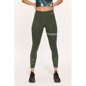 Active Panther Legging Mandy UNI Mesh Army green, Dames Legging met Hoge Taille voor Vrouwen - Boterachtig Zacht Niet Transparante Legging Voor Buikcontrole, Plus-maat Workout Gym Yoga Rekbare Broek