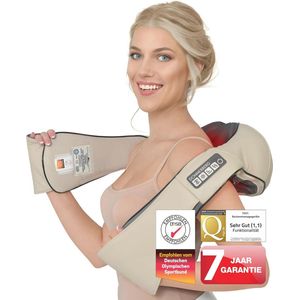 Shiatsu Nek- en Schoudermassager met Infrarood | Pijnverlichting en Ontspanning voor Thuis, Kantoor en Auto