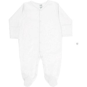 Soft Touch - Baby - Slaappakje met wantjes - Pyjama - Boxpak - 100% katoen - Wit - Maat 3-6 mnd