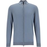 Profuomo - Slim Fit Vest - Blauw - Wol met Rits