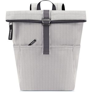 Reisenthel Rolltop Backpack Rugzak - 15,6 Inch laptop - 22L - Herringbone Grey Lichtgrijs