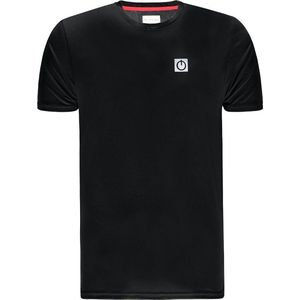 Re-Born Sport Training Shirt Mesh Korte Mouw Heren - Zwart - Maat XL
