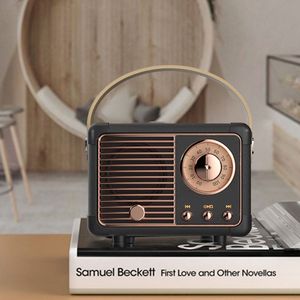 Retro Bluetooth-luidspreker, vintage decoratief, draagbare draadloze Bluetooth-luidspreker, schattige ouderwetse stijl, Geschikt voor keuken, bureau, slaapkamer, kantoor en buitenaccessoires, compatibel met iPhone en Android (geel).