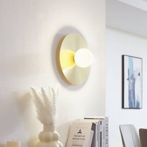 Lindby - Zain - Wandlamp - Goud/Wit - Ø33 cm