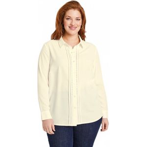 Effen overhemd met lange knoopsluiting en straskraag