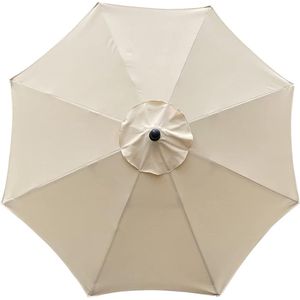 Parasol, Paraplu, Vervangende Luifelafdekking, 8 baleinen, 3 m, parasol voor markttafel, overkapping, waterdicht en anti-ultraviolet, vervangende stof/beige