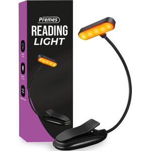 Premes - Leeslampje - Oplaadbaar - Met Klem - 5 Lichtstanden