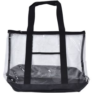 Grote strandzwemtas - Waterdichte transparante geleizak - Zomer - Reistoilettas - Handtassen - Draagbare opbergtas voor zwemkleding - Met ritssluiting - Geschikt voor zwembad- camping- picknick- sportschool- reizen