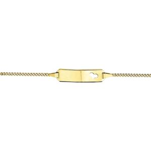 Yep! Graveerarmband Hart Plaat 5 mm 11 - 13 cm - Goud