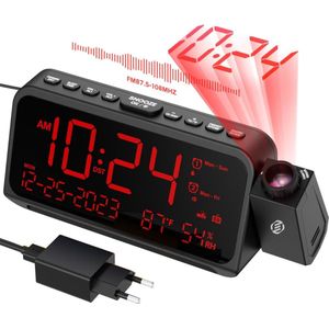 Equivera Wekkerradio Op Netstroom - Klokradio - Wekkerradio - Klokradio Met Wekker - Wekkerradio Dab - Wekker Dab Radio