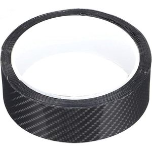 Koolstofvezelsticker - 1 Rol Koolstofvezelbeschermfolie - Deurrandbescherming - Krasbestendige Sticker - Zwart - Hoogwaardige Kwaliteit - Voor Auto's - 3CM*3M .
