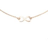 The Jewelry Collection Ketting Infinity 1,4 mm 41 + 4 cm - Rosékleurig verguld