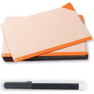 Rewrities Notes - 24 Oranje Dry Erase Magnetic Cards 10 x 15 cm -  Herbruikbare Notes voor Taken, Planning, Projecten, Organisatie +  gratis marker