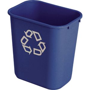 Papierbak rubbermaid recycling medium 26l blauws-s1 stuk