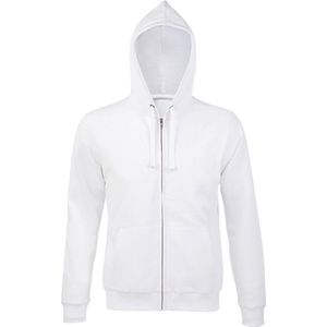 SOLS Heren Spike Full Zip Hooded Sweatshirt (Wit)