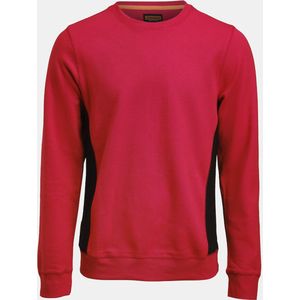Jobman 5402 Roundneck Sweatshirt 65540220 - Rood/Zwart - M