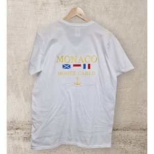 T-shirt heren Monaco Monte Carlo geborduurd limited edition Medium