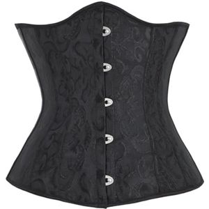 Dames satijnen korset met vetersluiting - Taille Cincher en Vormend Ondergoed