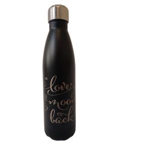 Waterfles zwart 500 Ml Love you to the moon and back