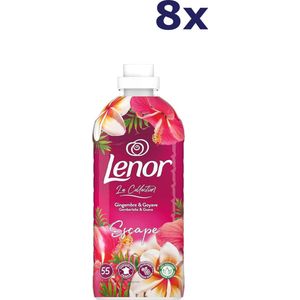 8x Lenor Wasverzachter - 55sc1155ml - gemberlelie & guava - escape