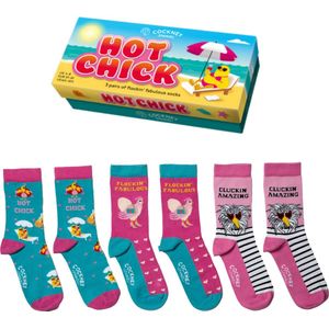 Odd Socks - geschenkdoos - 3 paar - Hot Chicks - dames sokken - maat 37-42