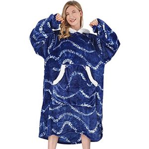 Winthome Oversized hoodiedeken, flanel sweatshirt, deken, knuffeltrui voor dames en heren en volwassenen