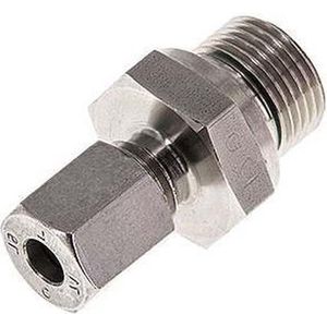 G 1'' Buitendraad x 42L RVS Rechte Snijring Koppeling met FKM Afdichting 160 Bar DIN 2353 - FL2S-MC-STFP-100G-42-L