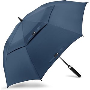 Paraplu Premium Kwaliteit 157 cm / 172 cm, Groot, Stormbestendig, Automatisch openend, Regen- en windbestendig Golfparaplu's, marineblauw