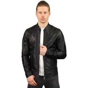 Versano Memphis Leren Heren Jas Heren Jack 3XL - Zwart